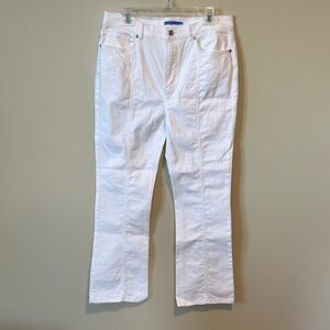 J Mclaughlin‎ White Seamed Straight Jeans size 12